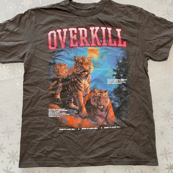 Gray Tiger Graphic Kids Tee - Picture 1 of 2